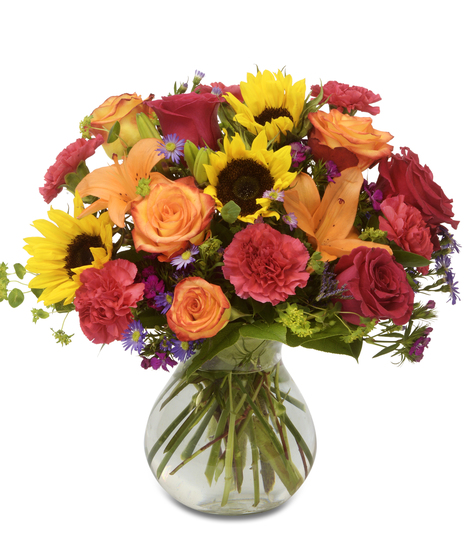 Bright mix of long lasting flowers