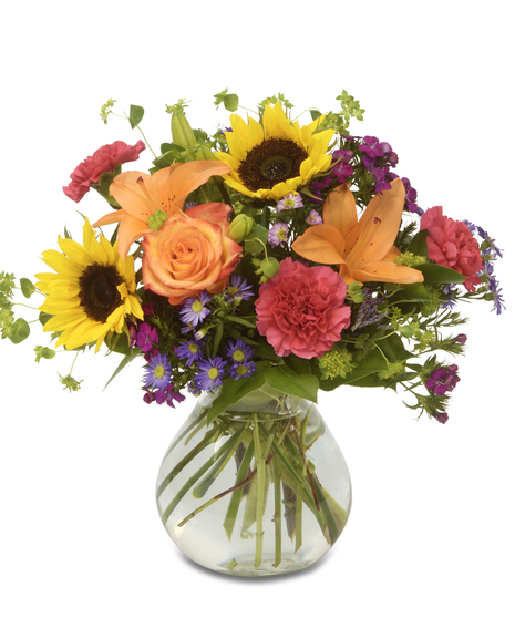 Bright mix of long lasting flowers