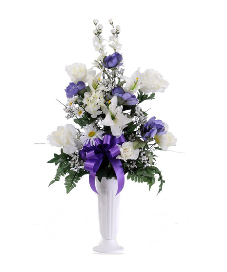 All Season Purple & White Display