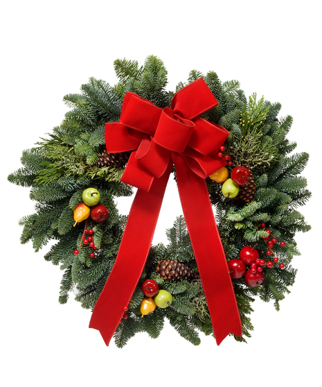 Fresh Wreath with Faux Fruit (Dellarobbia)