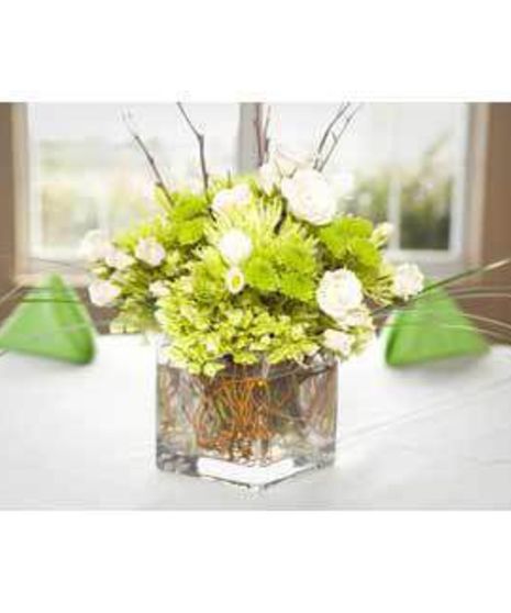 *Lime Cube Table Center