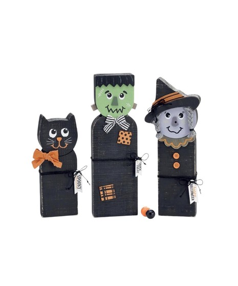 Wooden Halloween Friends